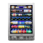 23.4 in. Stainless Steel, Glass-Door Built-In Refrigerator and Beverage Cooler, 5 Cu. ft. KM-BIR5C-GD.